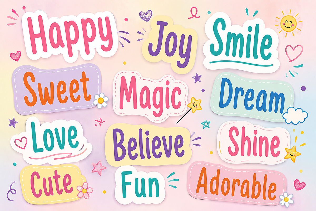 Cheerful Letters, a Handwritten Font by Wow Magic (Photo 3 of 4)