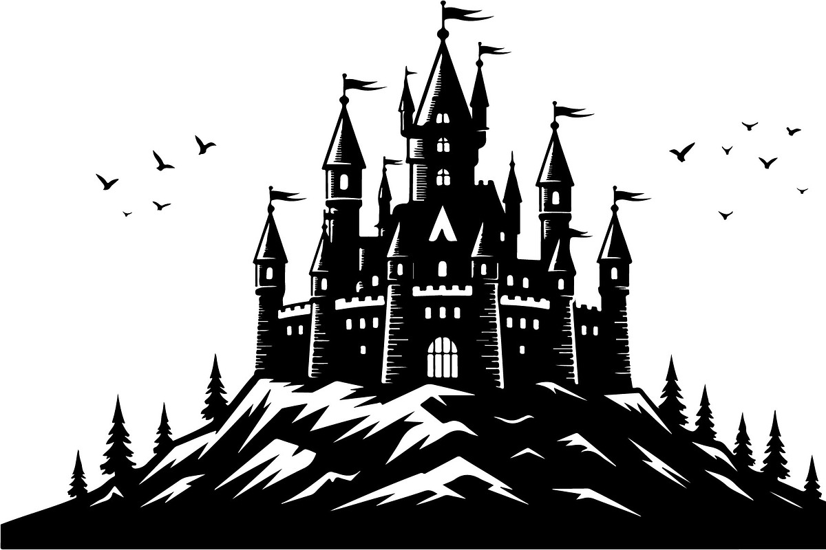 Medieval Castle Silhouette Bundle, an Illustration by Designs_River (Photo 8 of 9)