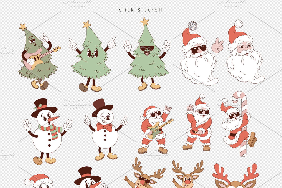 Retro Groovy Xmas Character, an Object Graphic by @olga.angelloz (Photo 2 of 2)
