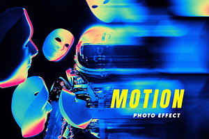 Motion Photo Effect With Acid Colors