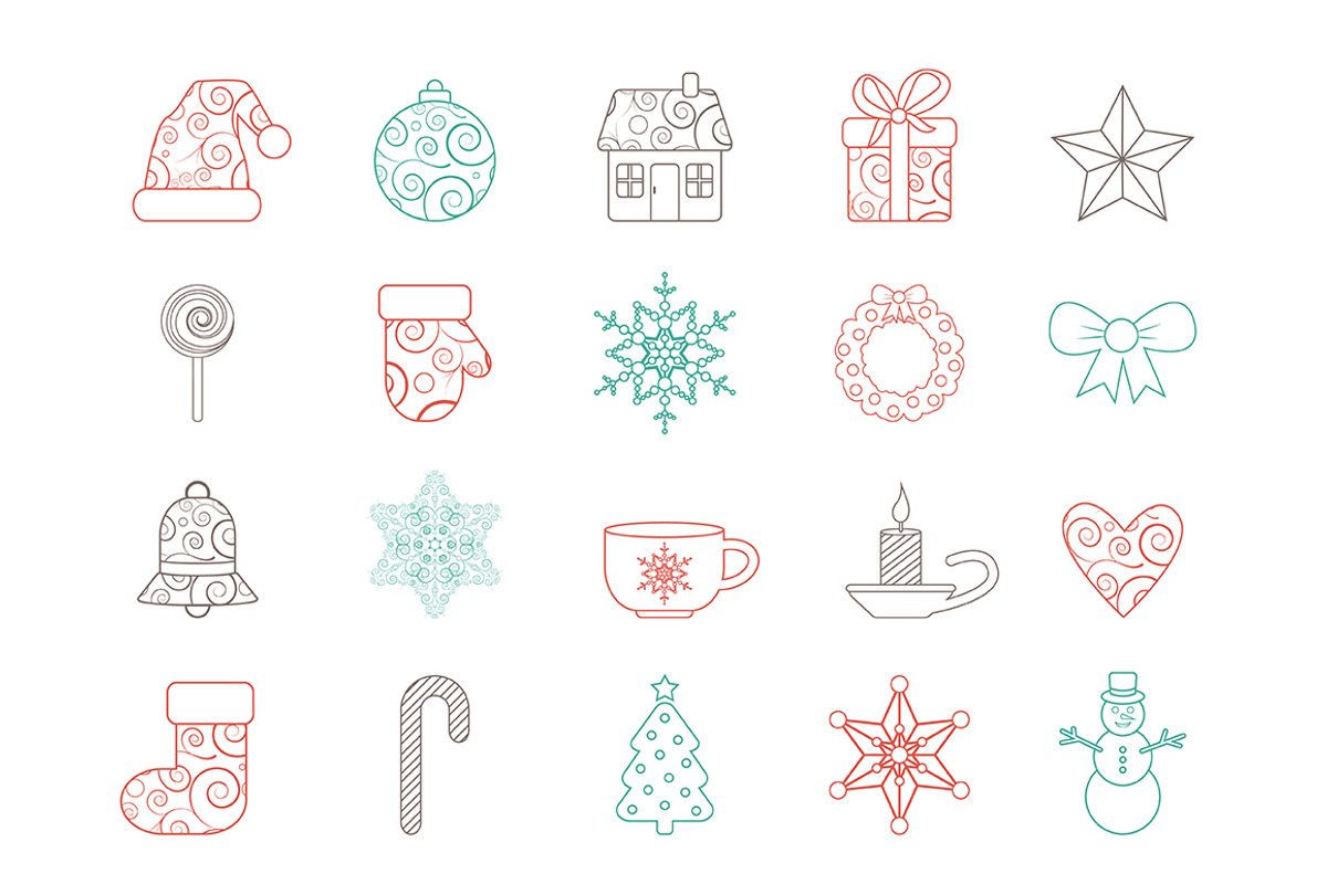 Christmas flat icons, a Solid Icon by Iryna Denysova (Photo 3 of 3)
