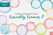 Watercolor Friendly Frames Bundle, an Object Graphic by LittleAcornGraphics (Thumbnail 3 of 10)