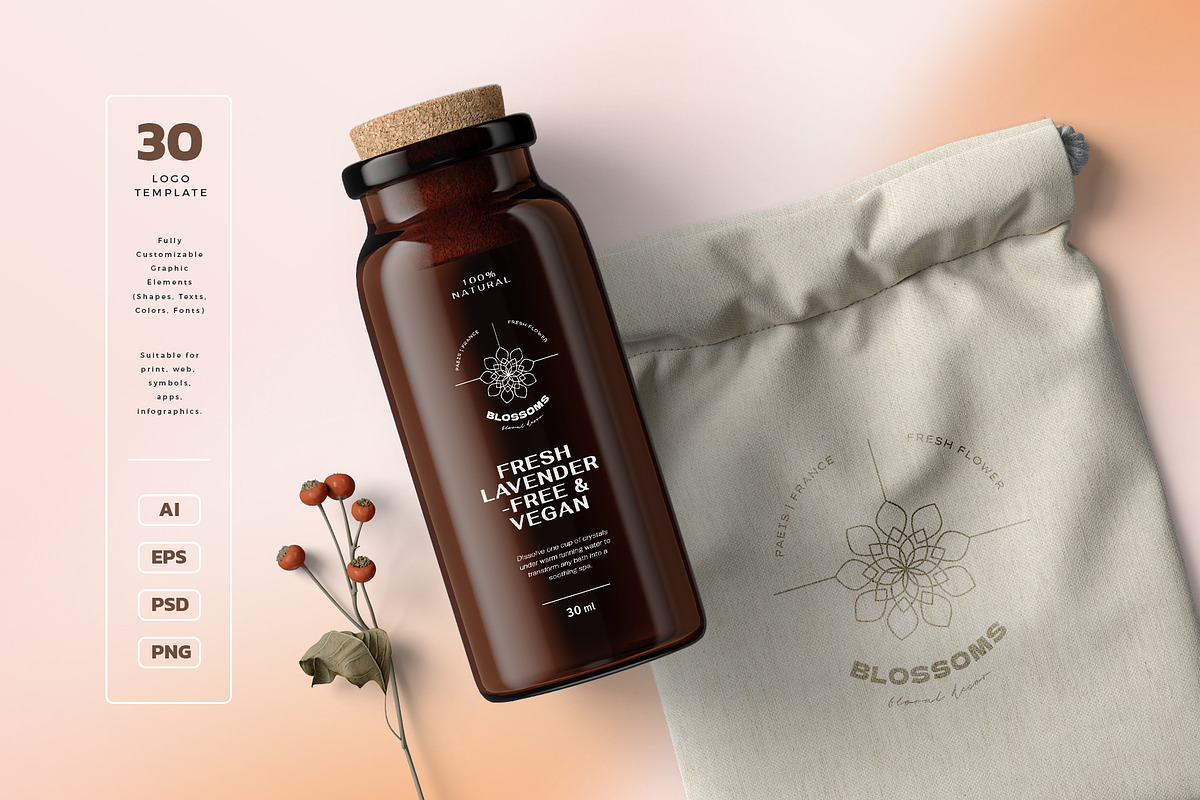 Geometry Floral Logo Kit, a Branding & Logo Template by KetteCreate (Photo 8 of 17)