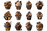 Sticker Chocolate Cupcake, an Illustration by DreamArtGraphic (Thumbnail 5 of 5)