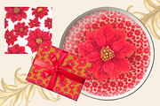Red Poinsettia, Christmas watercolor, an Illustration by EL_SUHOVA (Thumbnail 10 of 18)