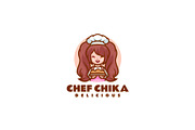 Chef Chika Mascot Logo Design, a Branding & Logo Template by Artnivora.Std (Thumbnail 1 of 2)