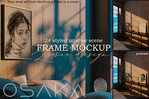 24 Japanese Style Art Mockups Frame