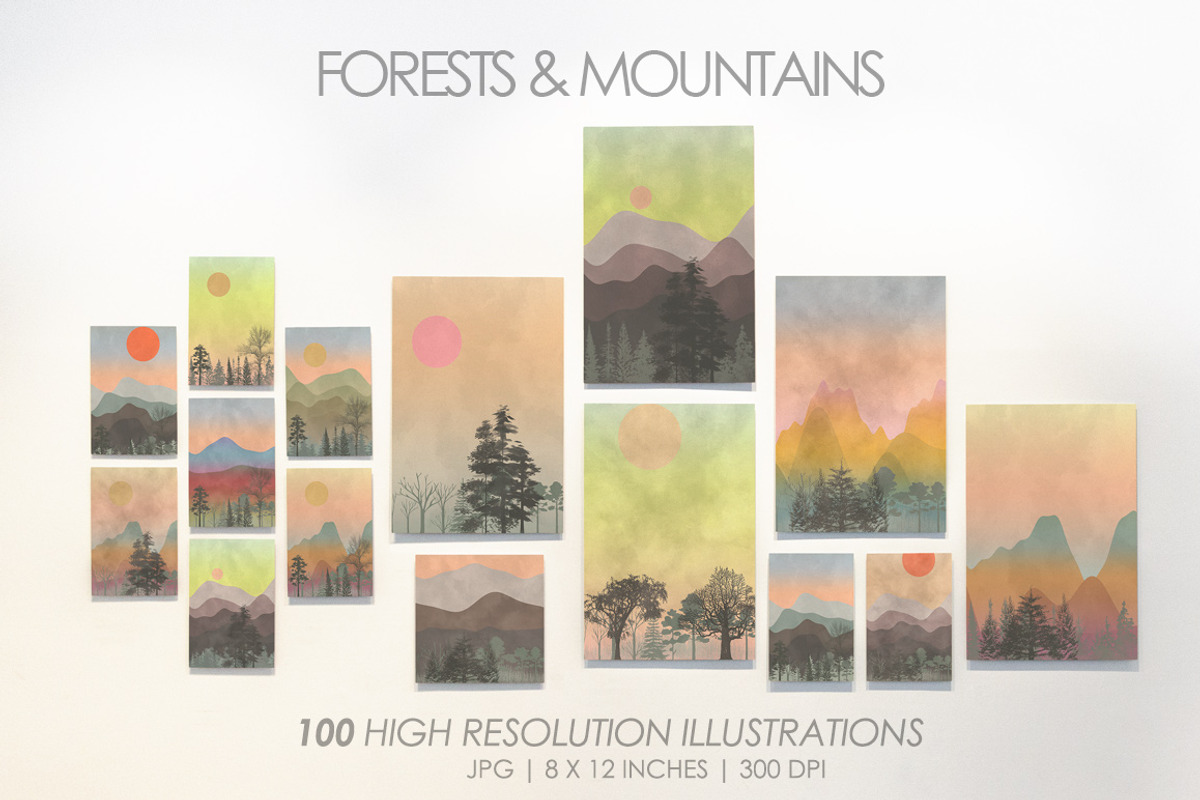 Forest and Mountains, a Decorative Illustration by Digital Art Creations (Photo 5 of 5)