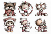 Quirky Christmas Cat Clipart, an Illustration by Libby Wishes (Thumbnail 4 of 7)