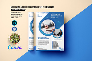 Accounting & Bookkeeping Service, a Flyer Template by retrographix