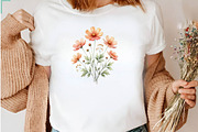 Pastel Wildflower Panels Clipart, a Seasonal Illustration by CreationArt (Thumbnail 6 of 7)