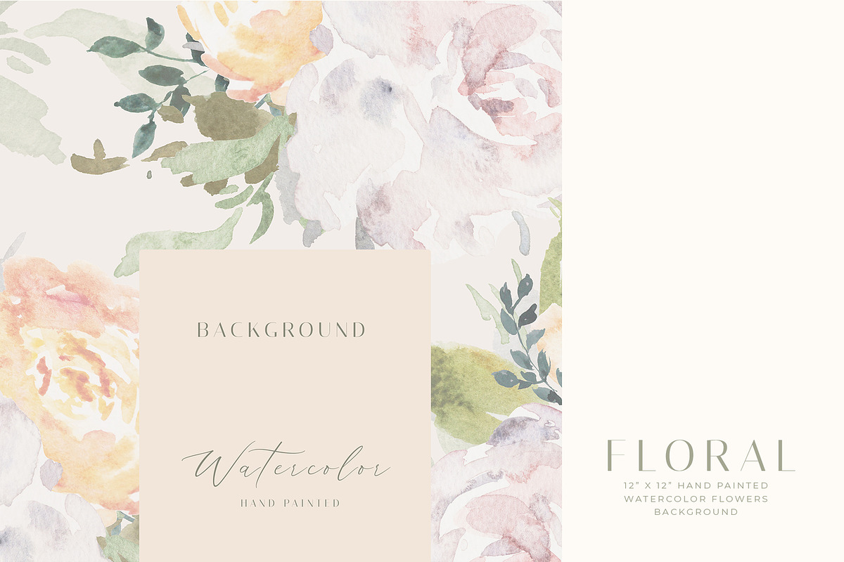 Watercolor Floral Background Pattern, a Decorative Illustration by WalaPalette (Photo 4 of 6)