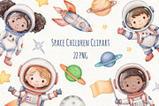 Astronaut Space Watercolor Clipart, an Object Illustration by ekossa_art (Thumbnail 1 of 6)