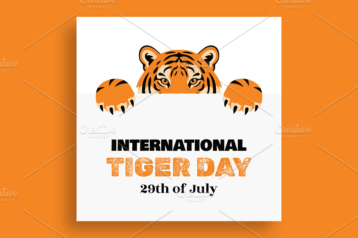 International Tiger Day Banner, a Social Media Template by nandinigraphics (Photo 1 of 3)