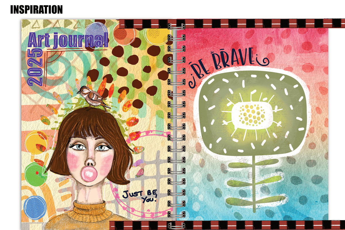 Digital Art Journal Papers, a Background Graphic by Soaring Bird Designs (Photo 3 of 4)