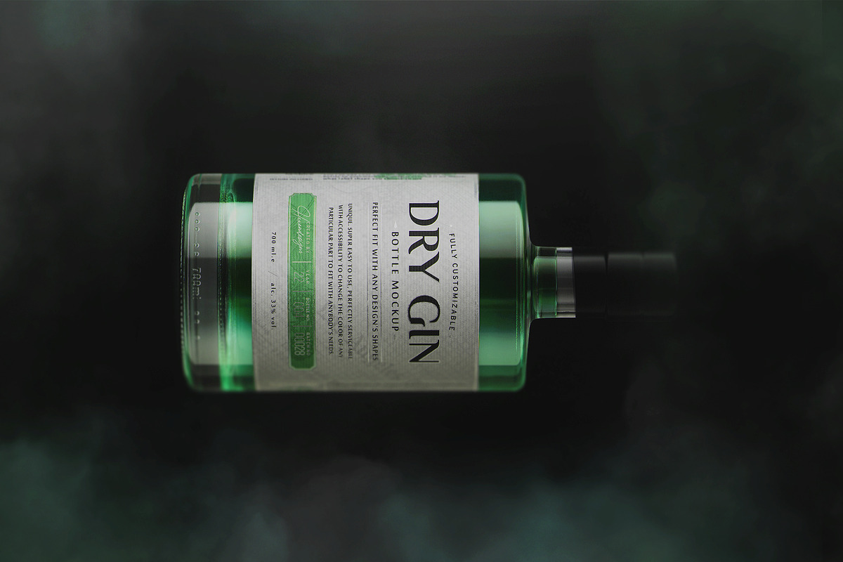 GIN BOTTLE MOCKUP V3, a Product Mockup by HexenDesigns (Photo 4 of 13)