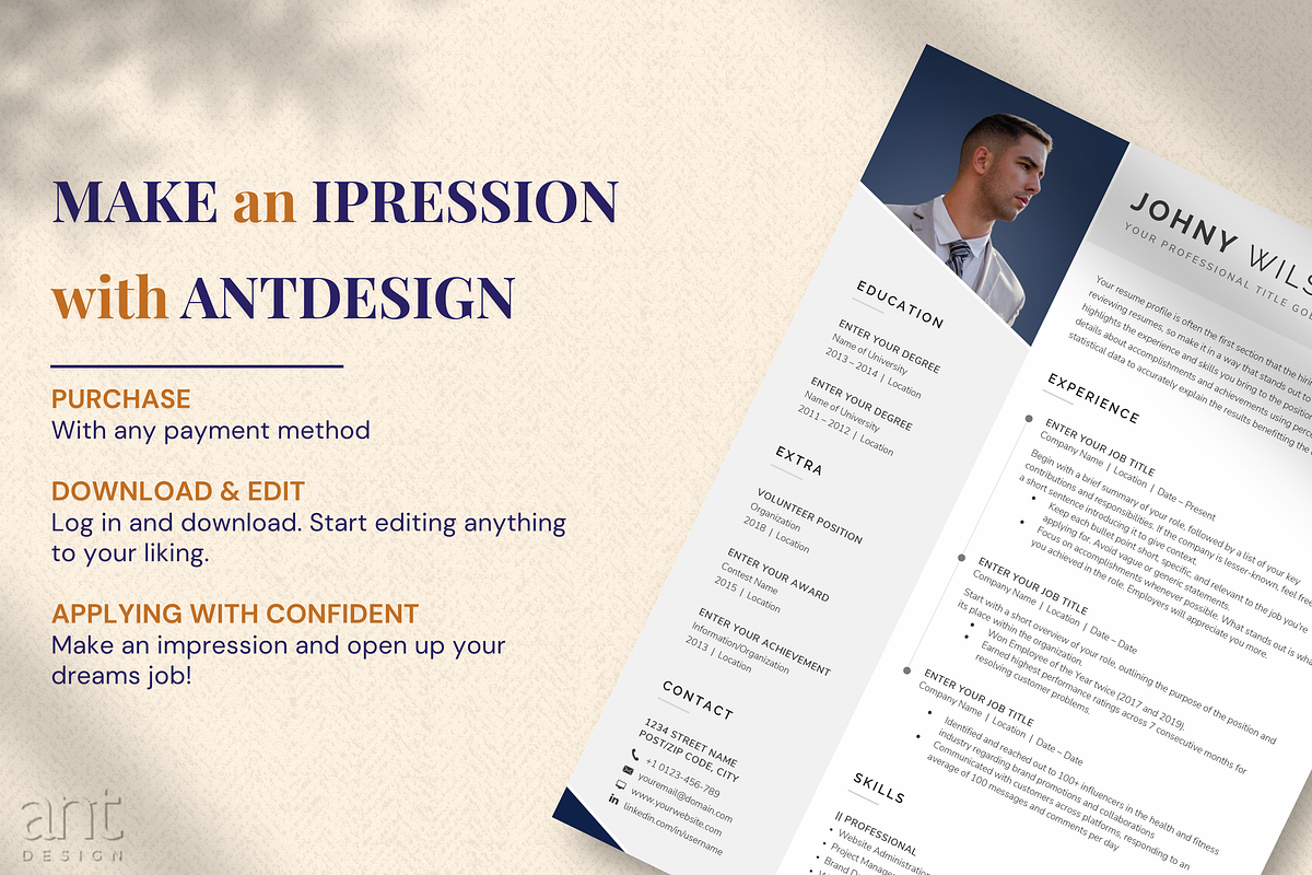 Modern Resume Template - The Wilsons, a Resume Template by AntDesignStudio (Photo 9 of 9)