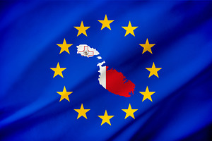 Malta Map Inside European Union Flag, a Background Photo by Davizro's Market
