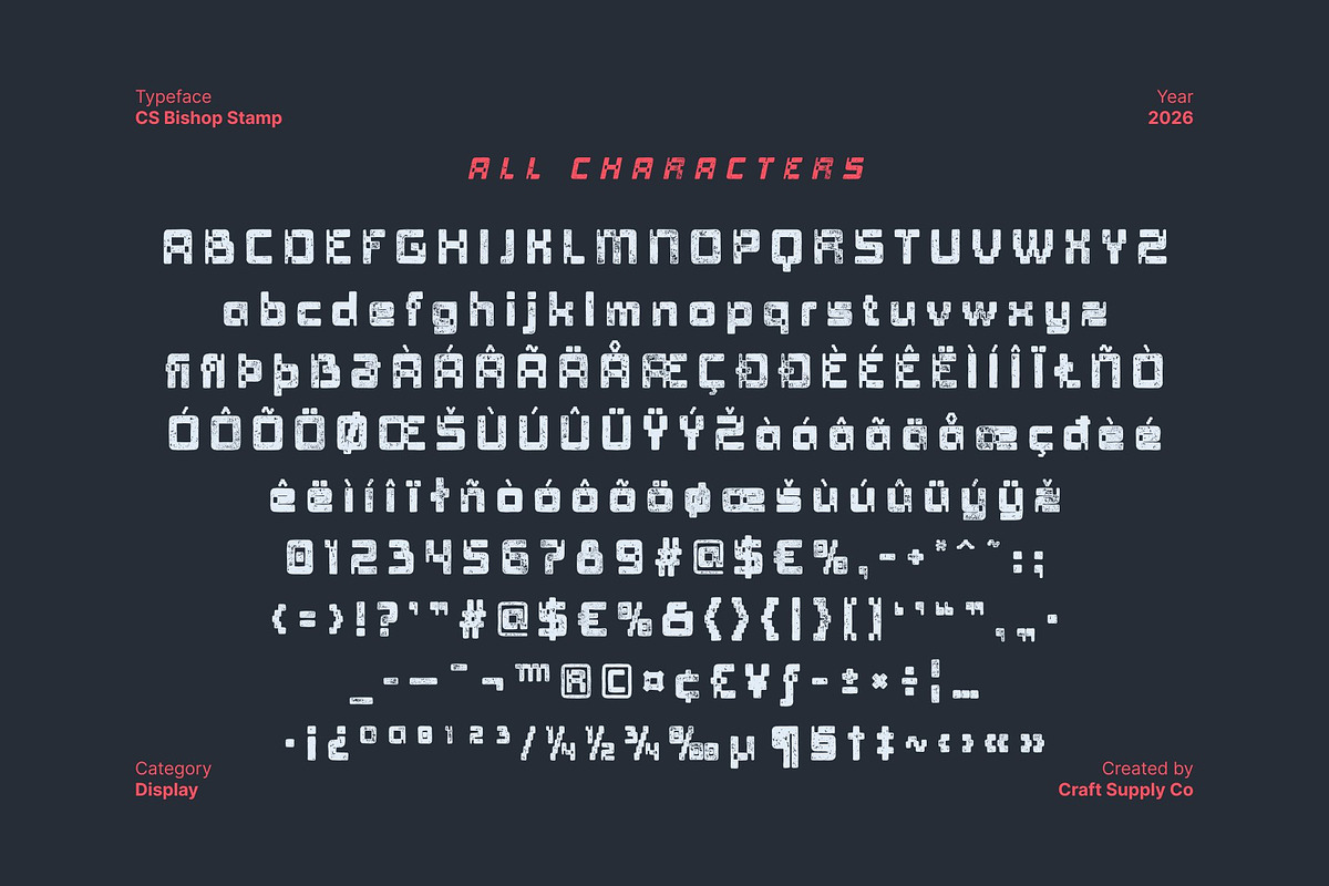 CS Bishop Stamp, a Sans Serif Font by Craft Supply Co. (Photo 8 of 8)