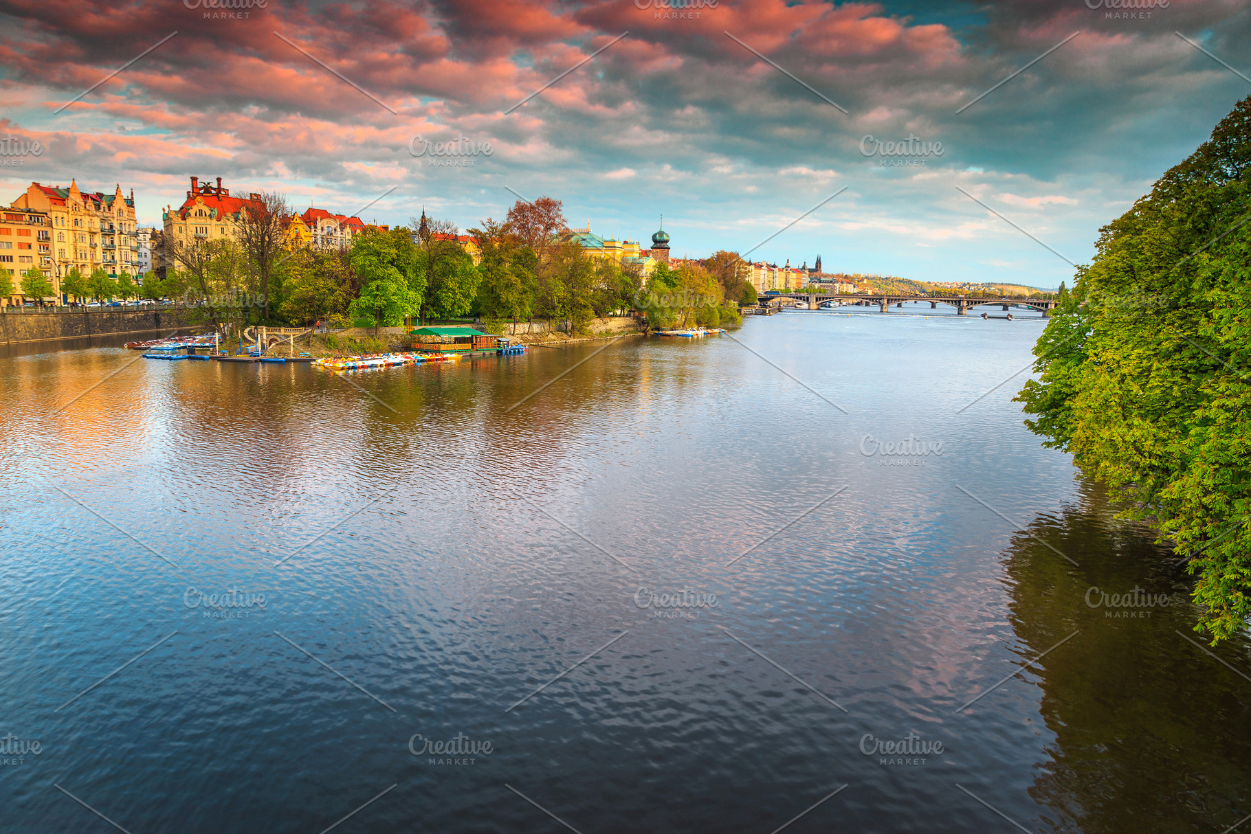 Beautiful spring panorama in Prague, an Architecture Photo by Alpine Dreams