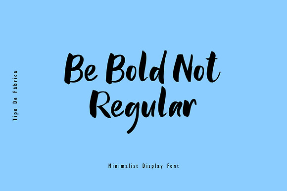 Be Bold Not Regular Font preview 8
