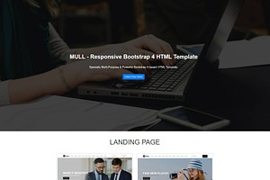 Mull Responsive Bootstrap-4 Template, a Bootstrap Template by Design Collection