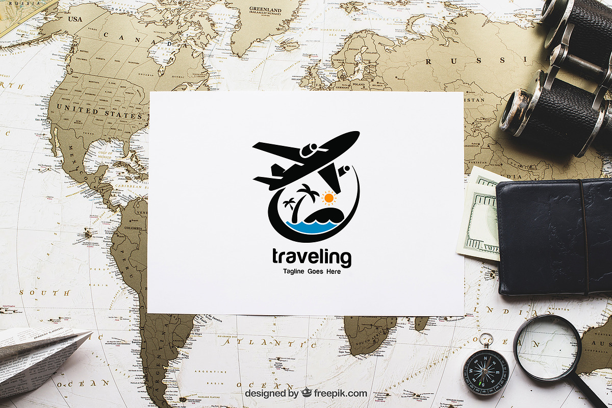 Travel Agency Logo Template, a Branding & Logo Template by YUDesignStore (Photo 4 of 7)