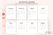 2022 Calendar Template | Canva Edit, a Stationery Template by Bonita Digital Design (Thumbnail 2 of 4)