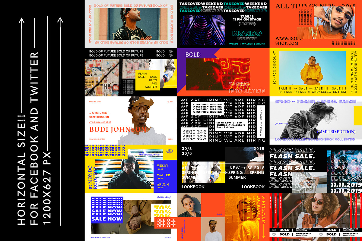 BOLD-Social Media Brand Templates, a Social Media Template by Invasi Studio (Photo 6 of 12)