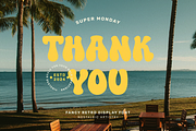 Super Monday - Fancy Retro Font, a Font by Ali Hamidi (Thumbnail 9 of 9)