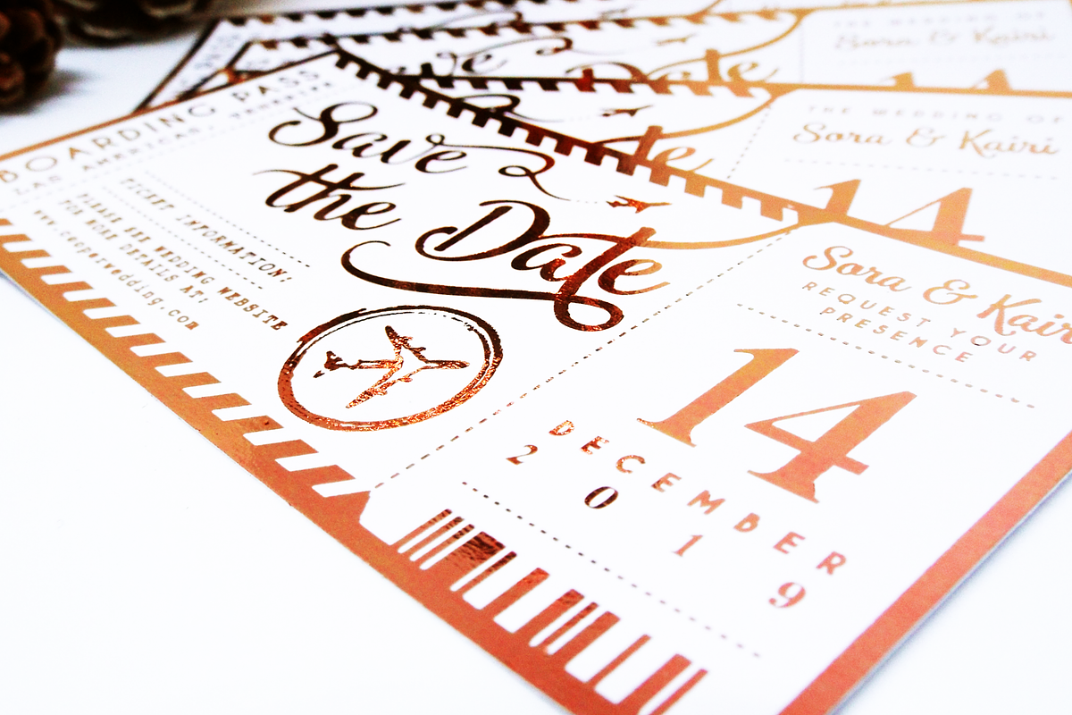 Save the Date Plane Ticket Template, an Invitation Template by CoconuTacha (Photo 2 of 2)