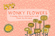 LAFOLOs Wonky Flower Illustrations, a Decorative Illustration by LAFOLO (Thumbnail 1 of 5)