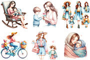 .Mommy and Child Clipart, an Illustration by DreamArtGraphic (Thumbnail 3 of 4)