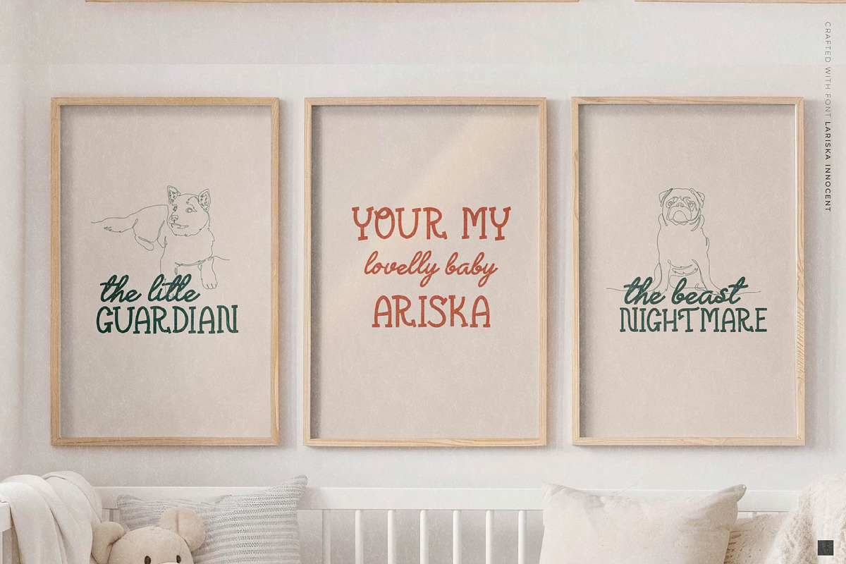 Lariska Innocent Handwritting Duo, a Script Font by Denustudios (Photo 6 of 14)