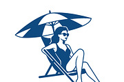 Relaxing Beach Icon Set, a Person Illustration by CarWrap design (Thumbnail 2 of 3)