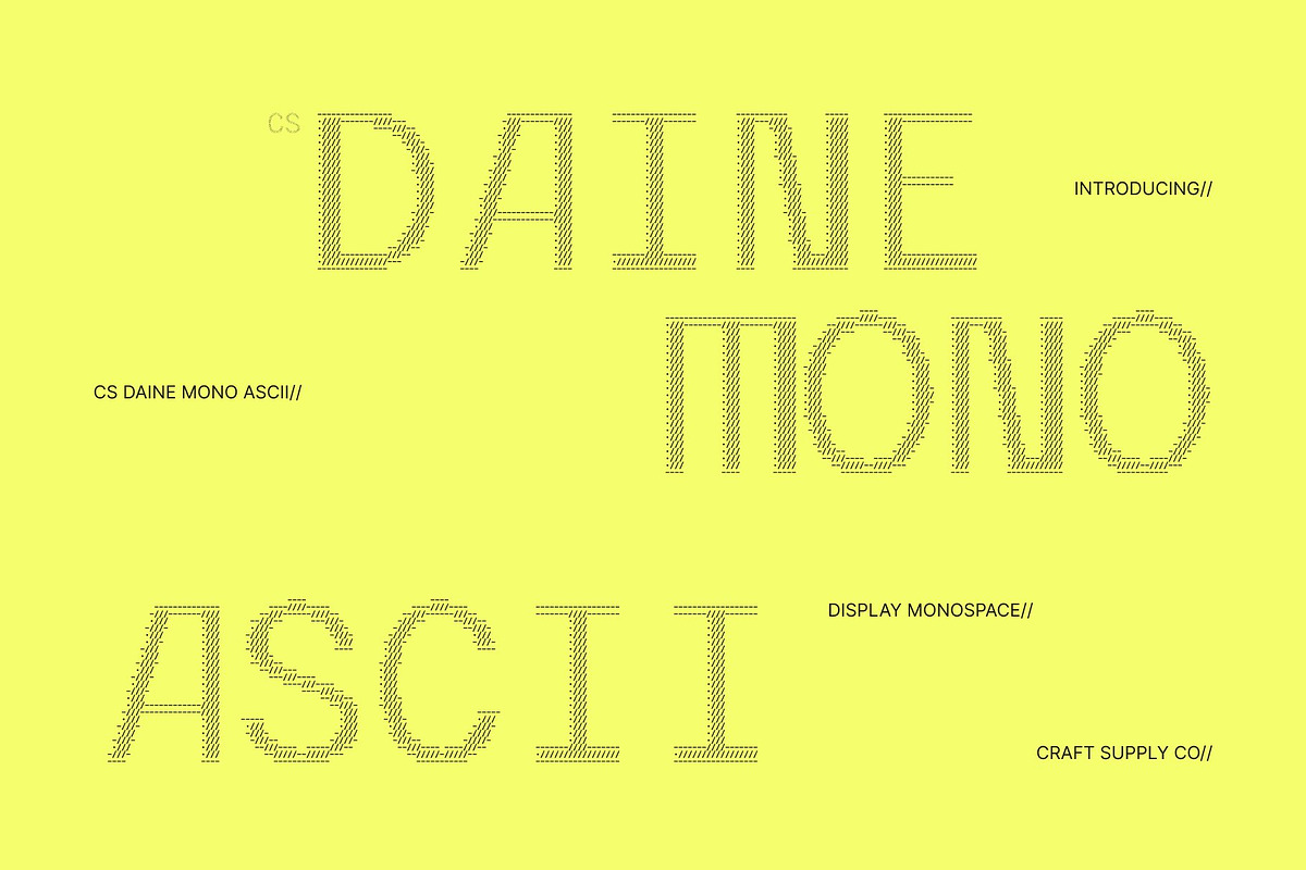 CS Daine Mono Ascii, a Sans Serif Font by Craft Supply Co. (Photo 1 of 8)