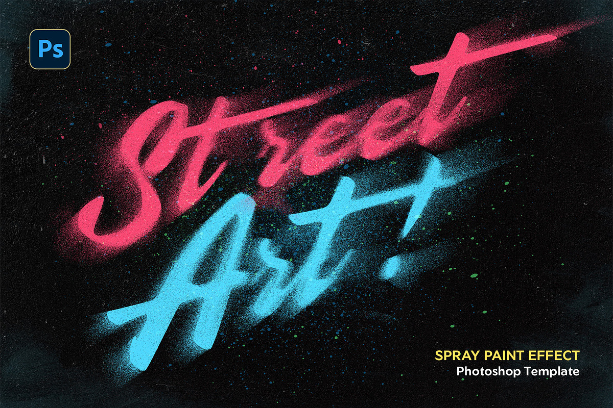 Spray Paint Text Effects, a Layer Style Add-On by Andrew Skoch Design (Photo 6 of 9)