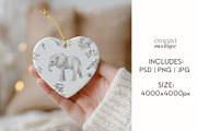 Heart Ornament Mockup, a Merchandise Mockup by EmpaviMockups (Thumbnail 3 of 6)