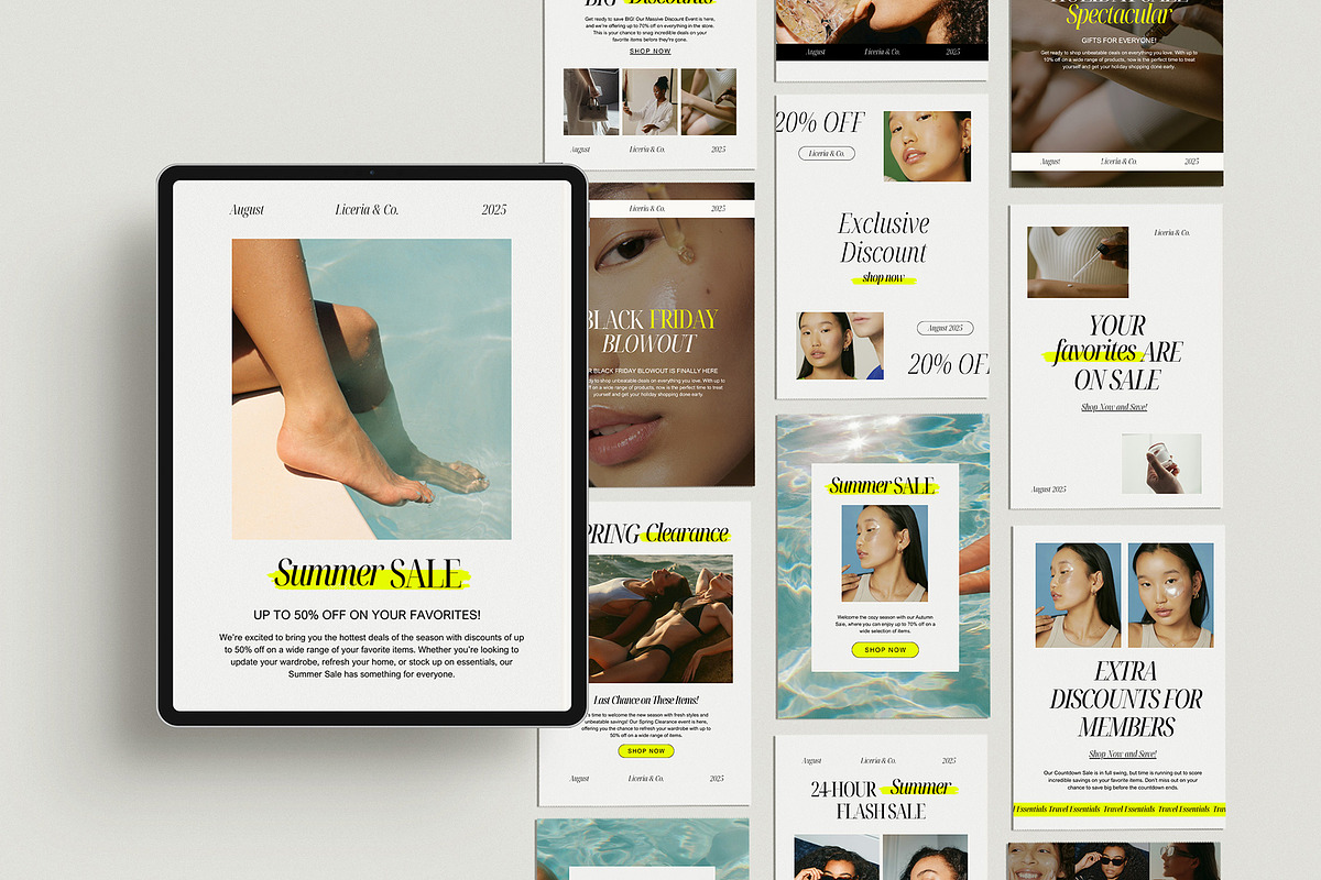 Sale Email Newsletter Canva Template preview 3