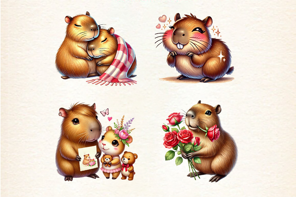 Capybara Valentine, an Illustration by DreamArtGraphic (Photo 2 of 5)