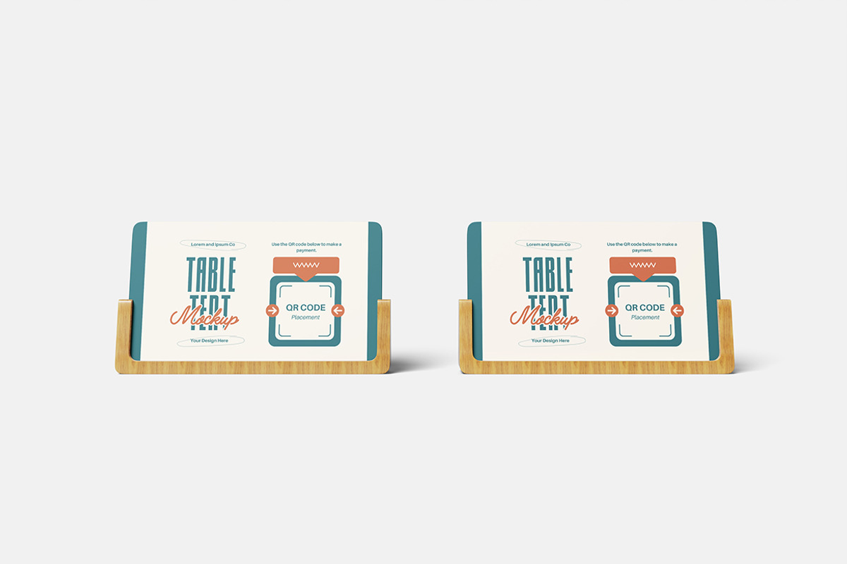 Table Tent Mockup, a Product Mockup by bimockup (Photo 3 of 6)