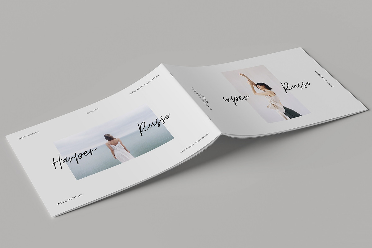A5/A4 Landscape Brochure Mockup, a Books & Magazine Mockup by Tokobeta (Photo 10 of 12)