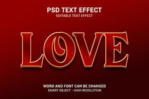 Love Red Text Effect PSD Template, a Layer Style Add-On by bdrobin