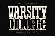 Varsity College - Vintage Slab Serif, a Slab Serif Font by Pian45 Studio (Thumbnail 1 of 8)