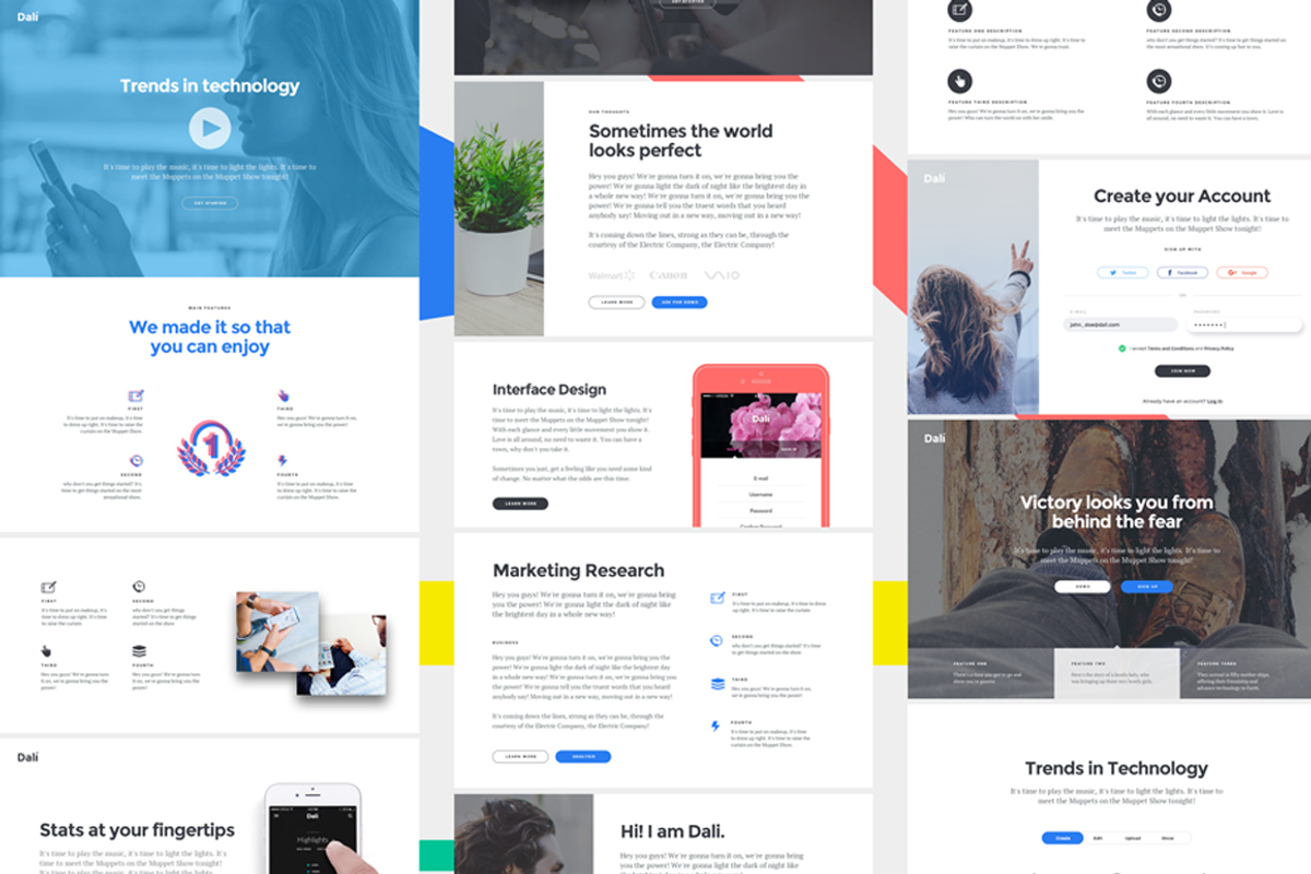 Dali - Multipurpose Web UI Kit, an UI Kit Template by MisterCreativ™ (Photo 5 of 5)