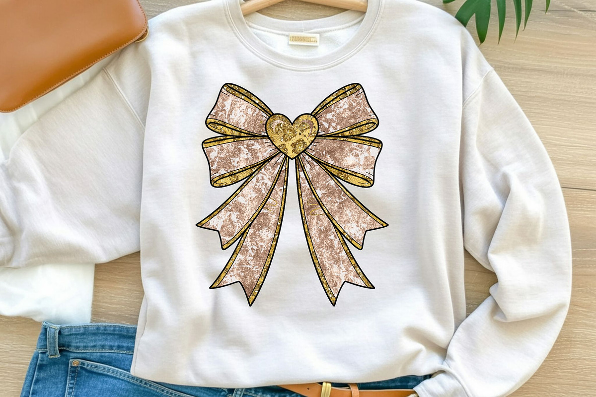 Heart Glitter Bow Clipart Bundle, a Graphic by iloveTemplate (Photo 2 of 6)