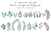 Elegant Watercolor Eucalyptus Leaves, a Texture Illustration by MaraquelaStudio (Thumbnail 4 of 9)