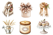 Neutral Rustic Coquette Fall Clipart, an Illustration by CreationArt (Thumbnail 3 of 5)