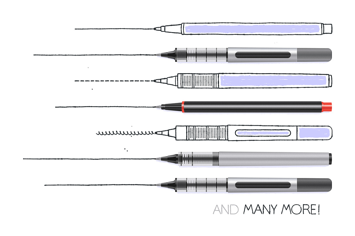Blotchy Pen Brushes, a Brush Add-On by Side Project (Photo 3 of 7)