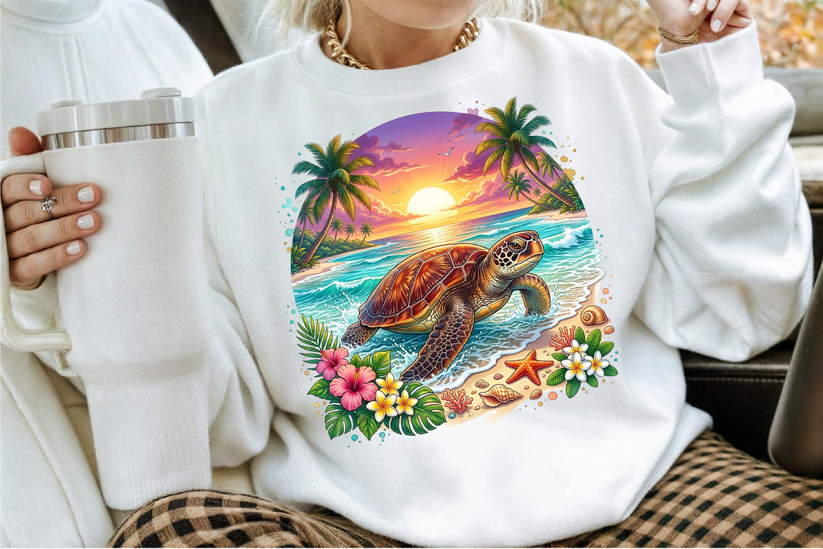 Sea Turtle Png, Summer Png, Beach, a Seasonal Illustration by Sublimation Artist (Photo 2 of 9)